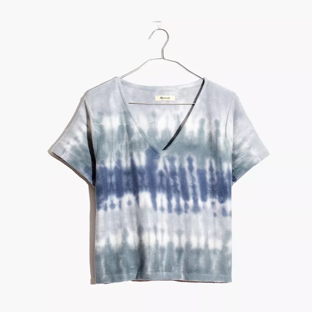 madewell v-neck crop tee